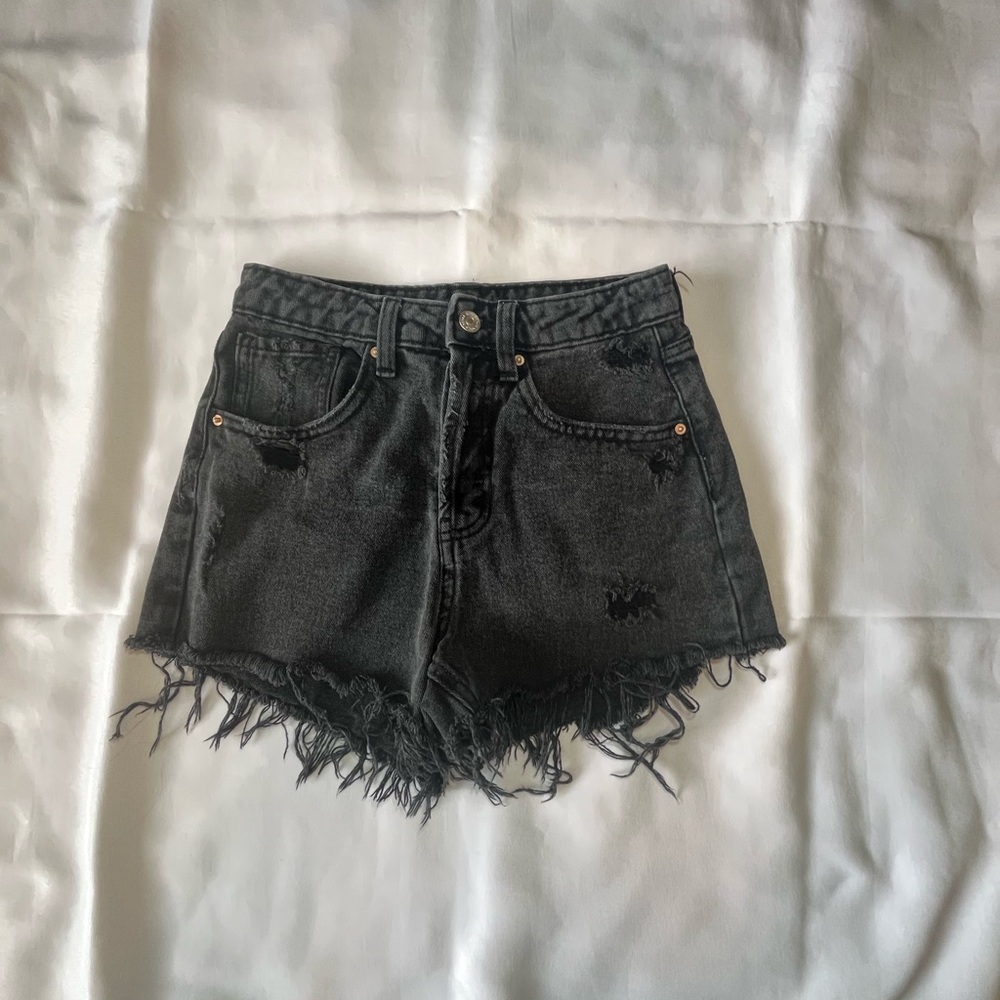Wild Fable Frayed Hem Black Jean Shorts